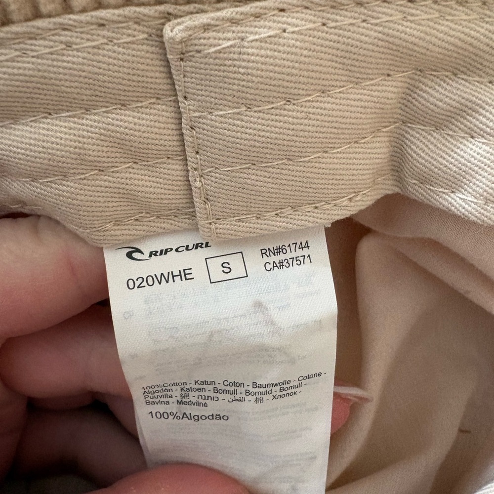 Rip Curl Beige Corduroy  Bucket Hat - Picture 2 of 2